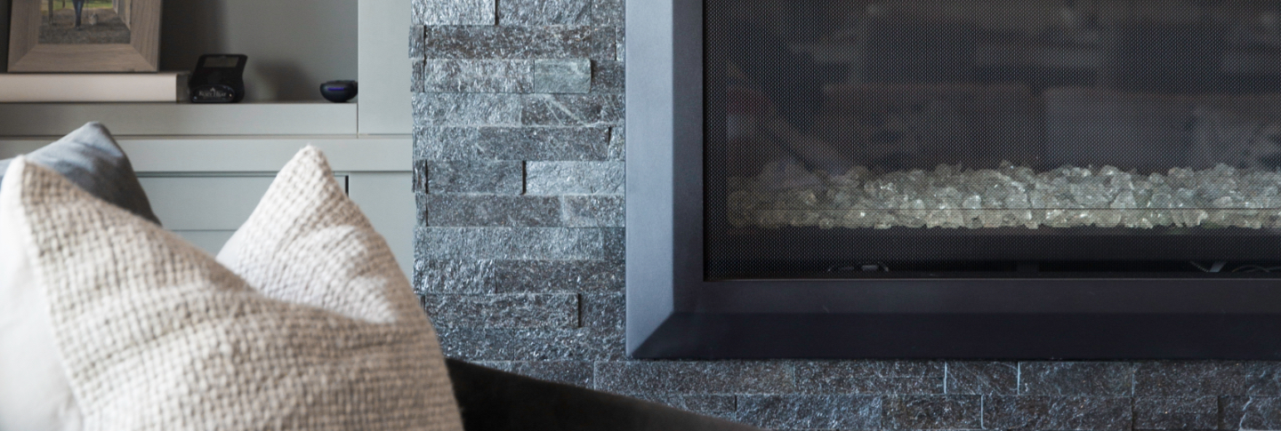 townhome with stone fireplace