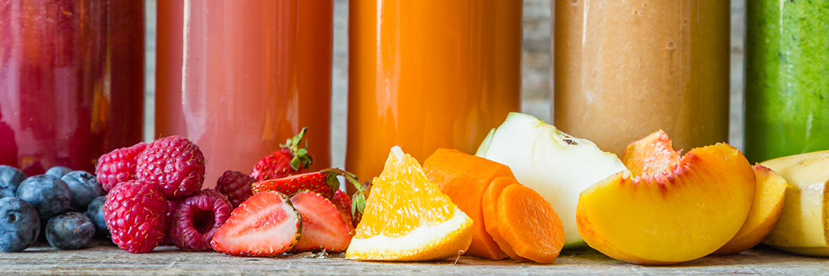 delicious organic fruit smoothie