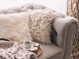 Tea setting on couch